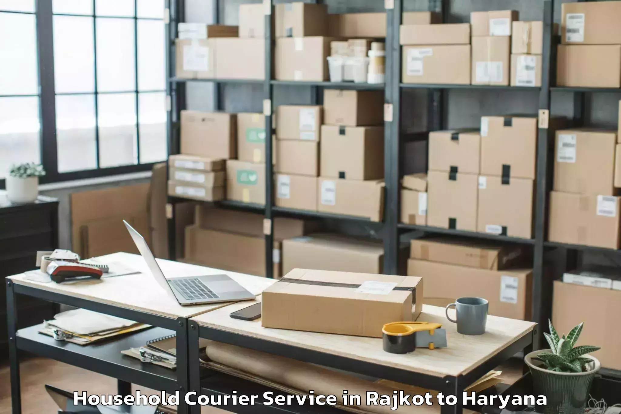 Top Rajkot to Mgf Metropolitan Mall Gurgaon Household Courier Available